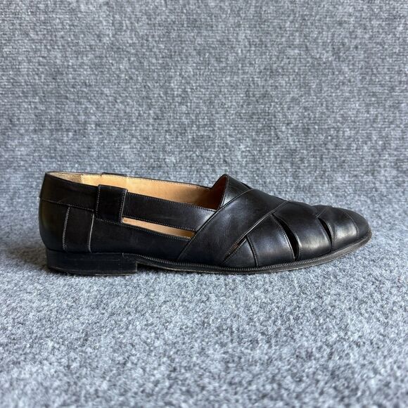 Brassboot Other - Brassboot Made in Spain Fisherman Shoes Mens 10 M Black Leather Woven Slip On
